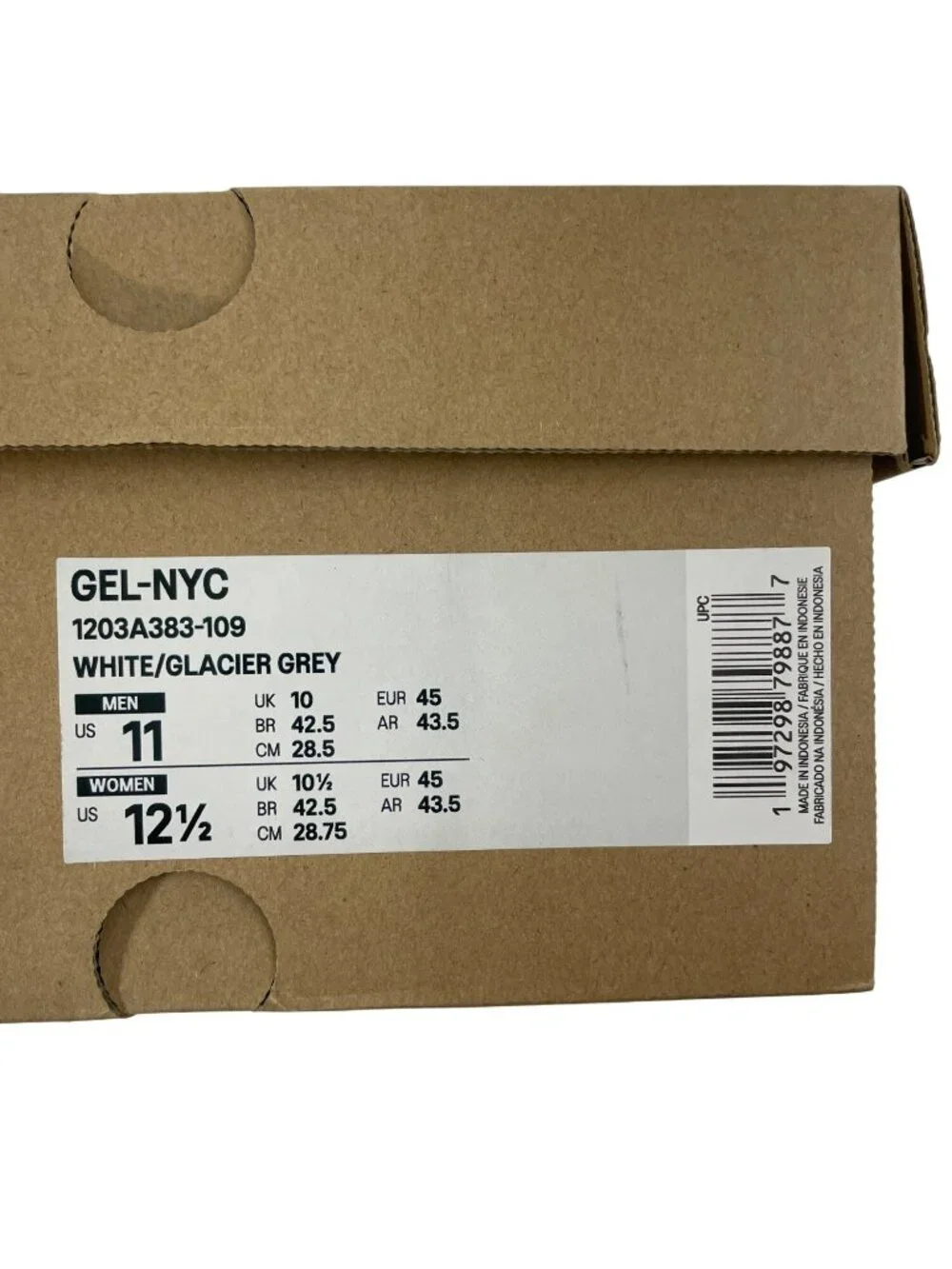 Asics Gel-NYC Running Athletic Shoes White/Glacier Grey US 11 Men/12.5 Women NWB - Picture 6 of 10